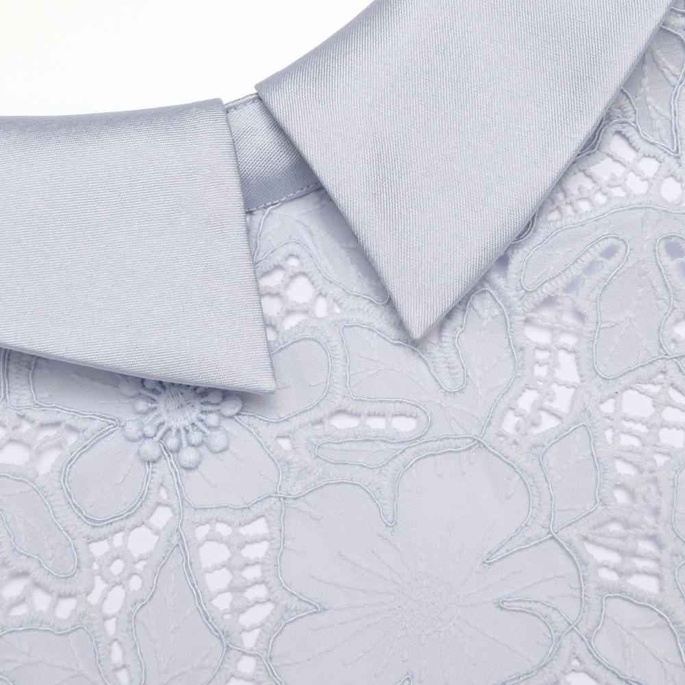 Self-portrait Blue Guipure Lace Midi Dress - Picture 5 of 7